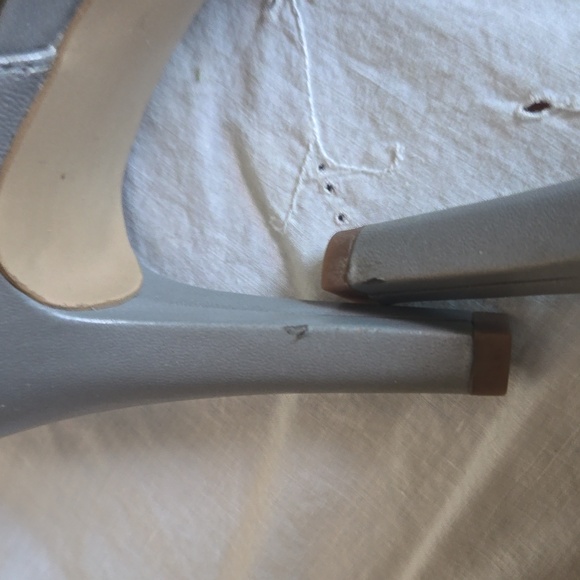 Size 10M silver d'orsay pumps, leather - Picture 4 of 6